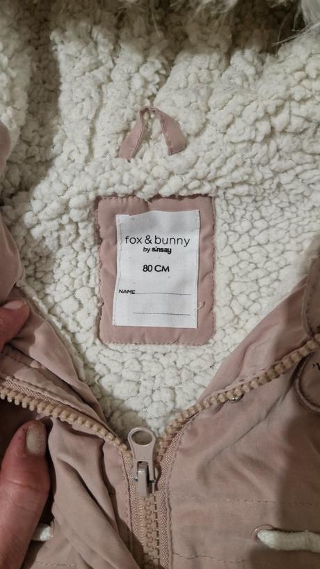 Zateplená bundička 9-12m, fox & bunny,80