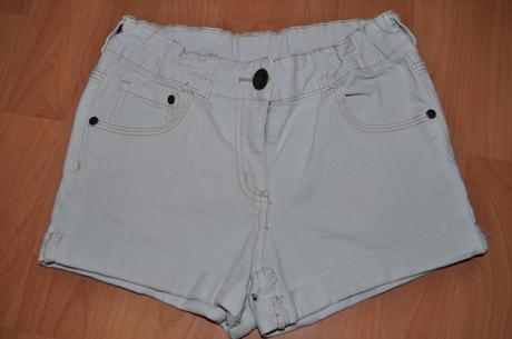 Rifľové svetlomodré kraťasy / šortky, 134