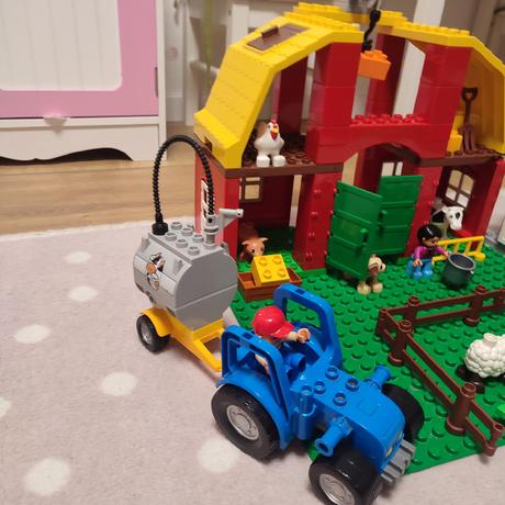 Lego duplo farma, veterinár, dom, stavebné stroje, 