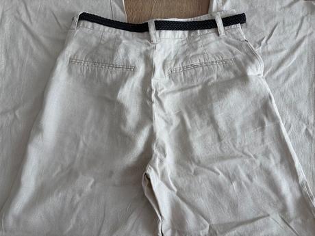 Ľanové nohavice s opaskom, stradivarius,34