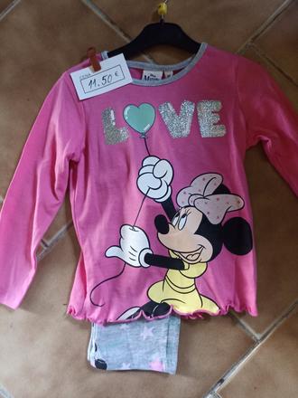 Detské bavlnené pyžamo dlhé minnie motív, 92 - 134