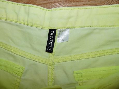 Žlté kraťasy, h&m,34