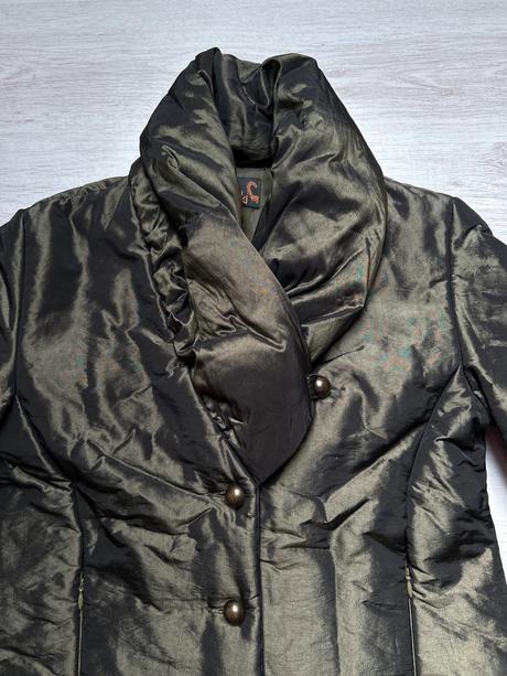 Metalický bundokabát s gombíkami, 40