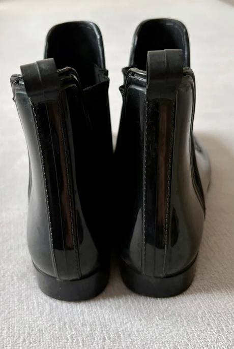 Čierne gumáky / členkové čižmy do dažďa, 36