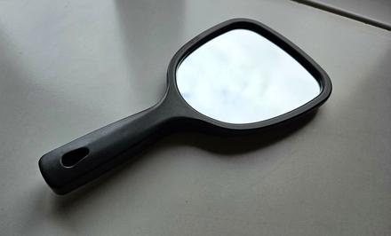 Praktické ručné zrkadlo 3v1, klasické + 2x zväčšov, 