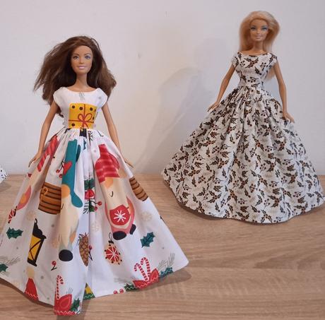 Vianočné šaty pre barbie, 