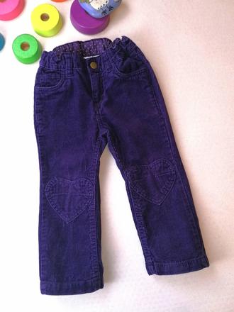 Menčestrové nohavice zo srdiečkami, h&m,92