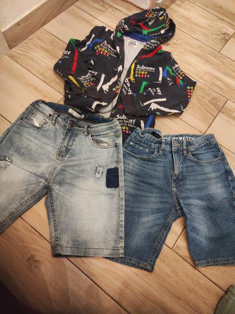 Mikina + kratasy 9-10 r., original marines,140