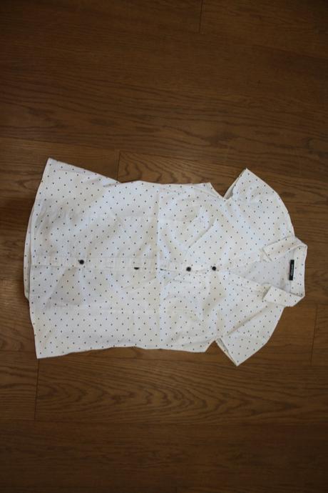 Biela bodkovaná blúzka, orsay,34