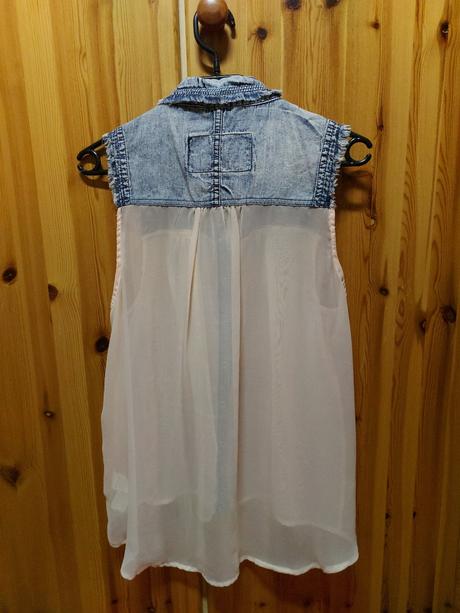 Ružová blúzka s riflovým detailom tally weijl, tally weijl,42