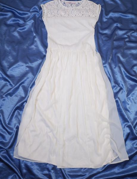 Dlhé biele letné šaty, 40