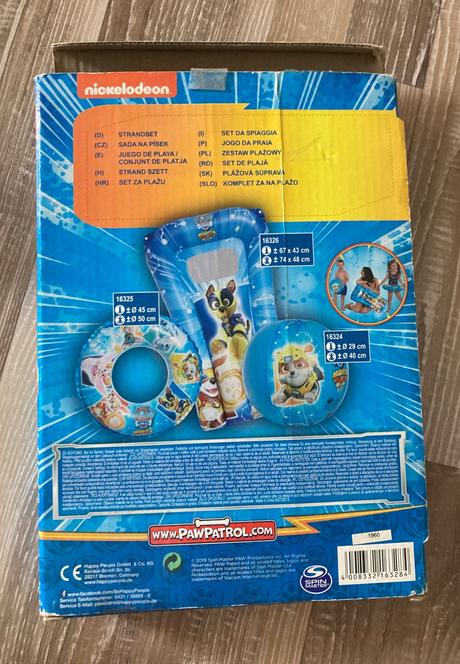 3set plážová súprava do vody paw patrol, 
