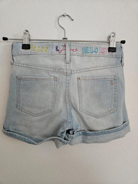 Hello kitty džínsové kraťasy/šortky 128, h&m,128
