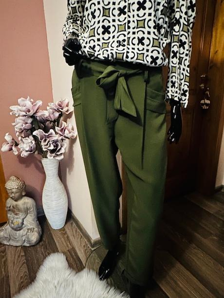 Khaki voľné nohavice zn. liu jo originál, liu jo,l