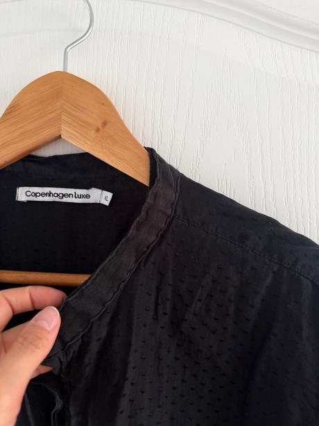 Čierna hodvábna košeľa copenhagen luxe xl, xl