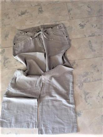 Ľanové tenké voľné nohavice l/xl, dorothy perkins,l