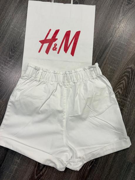H&m riflove biele kratasy s, h&m,s