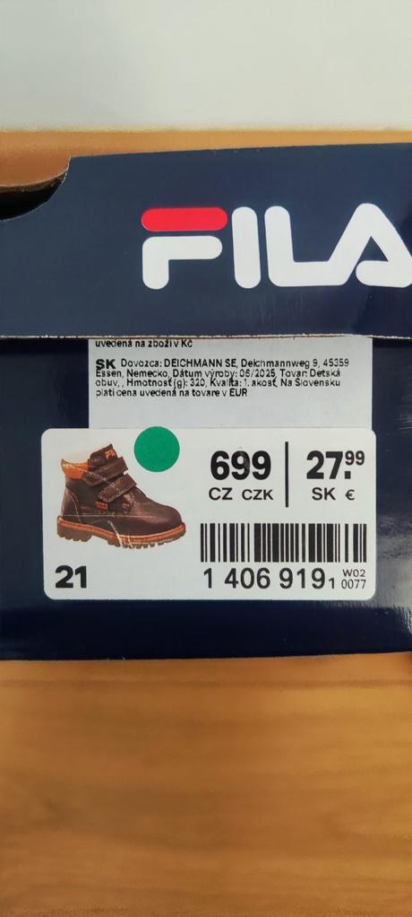 Prechodné topánky, fila,21