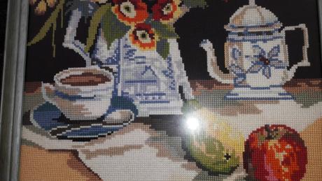 Vyšívany obraz kuchyňa, 