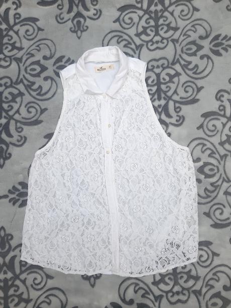 Hollister cipkovany košeľa bez rukavov, hollister,xs