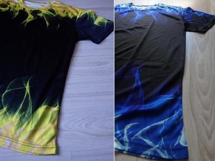 Letné tričká čierna/žltá/modrá, xl/xxl, xl