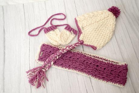 Čiapka, šál, rukavice, 74 / 80 / 86