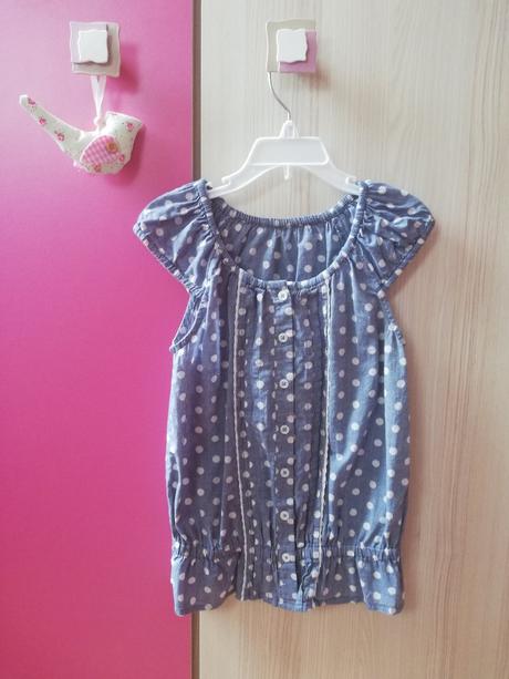 Bodková blúzka, h&m,128
