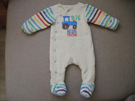 Overalík s traktorom, mothercare,68