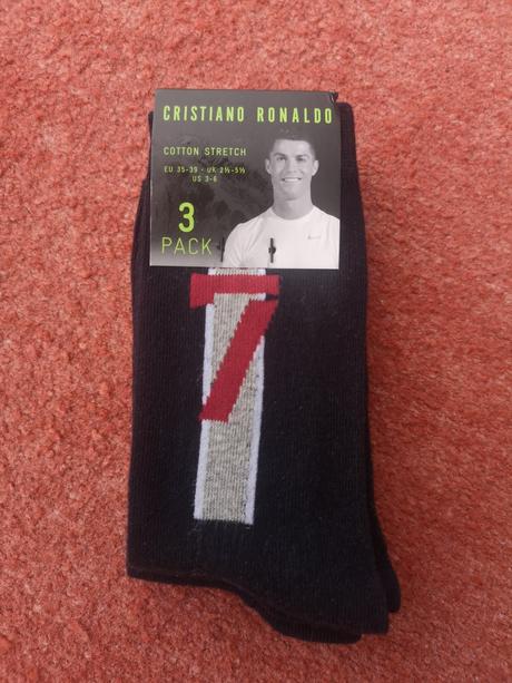 Cristiano ronaldo ponožky 3 páry veľkosť 35-39, 35 / 36 / 37 / 38 / 39