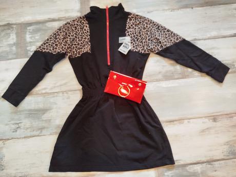 Teplákové šaty s taštičkou 152/158, 152