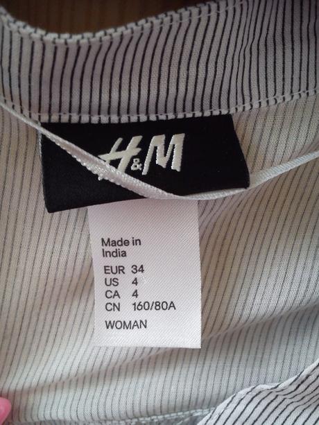 Dámska prúžkovaná košeľa, h&m,xs