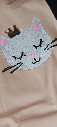 Krásne tričko s mačičkou meniacou, 128