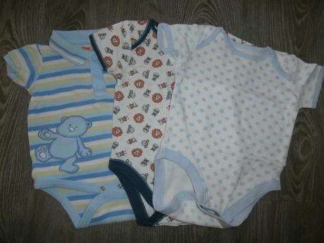 Balík 3ks body s krátkym rukávom, 68–80