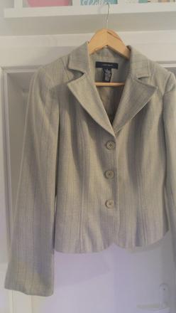 Trendy prechodny sakovy kabatik sikme pasiky, 38