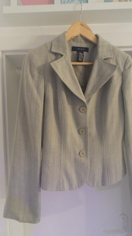 Trendy prechodny sakovy kabatik sikme pasiky, 38