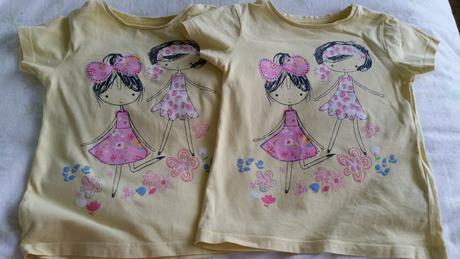 Tričká pre dvojičky s krátkym rukávom 110, 110