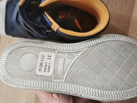 Modré detské členkove topánky /tenisky, baťa,32