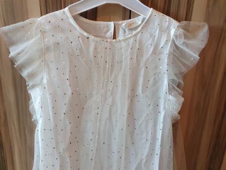 Biele slavnostne saty s trblietkami, calliope,164