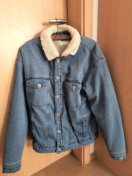 Pánska zateplená rifľová bunda, m