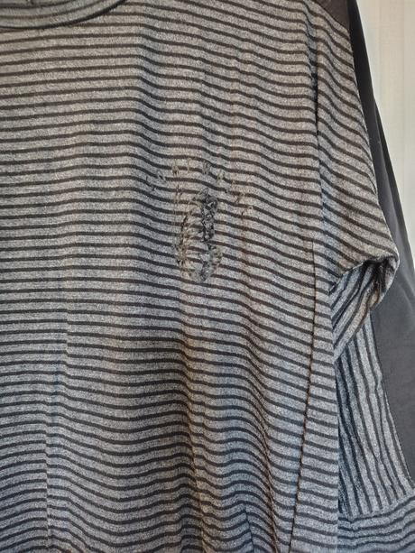 Dámsky čierno sivý pásikavý top, mango, xl/xxl, mango,xl