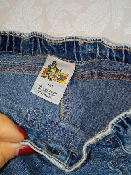 Modré vyšúchané rifle s hviezdičkami (80), 80