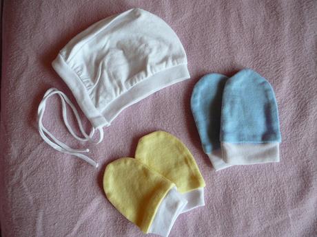 Modré rukavičky pre novorodenca, 50