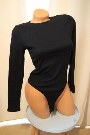 Čierne bavlnené body tričko, new look, new look,m