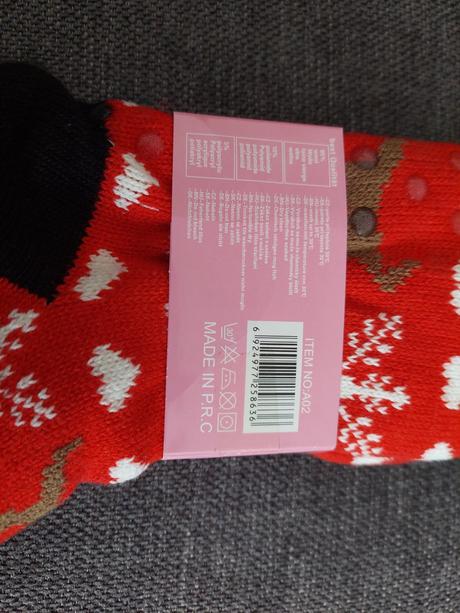 Vlnené vianočné termo ponožky, 39 / 40