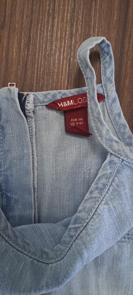 Rifľové šaty, h&m,116