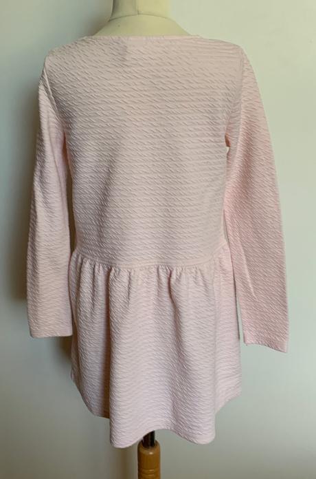 H&m svetloružové šaty s dlhým rukávom, h&m,134