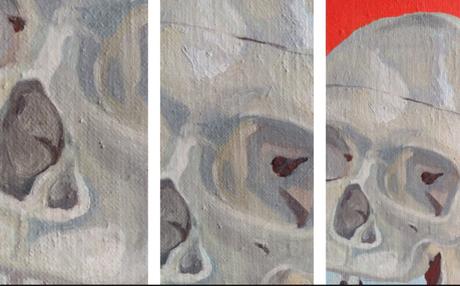 Štúdia lebky človeka,