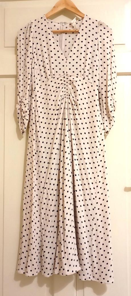 Dlhé bodkované šaty, h&m,36