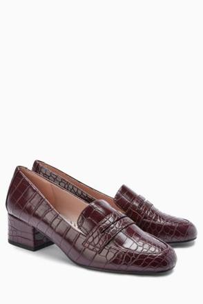 Bordové topánky z kože, next,40