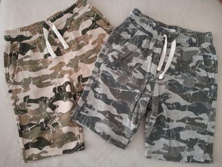 2x maskáčové šortky, reserved,128